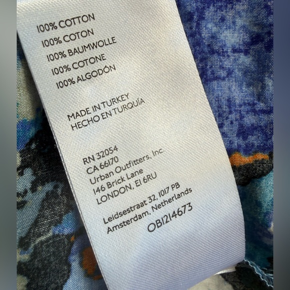 Anthropologie Blue Ruffled Tiered Maxi Dress Long Flowy Small Classy wedding - Picture 13 of 14